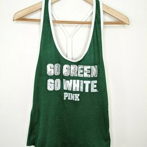 New Victorias Secret Pink MSU Spartans Tank Top